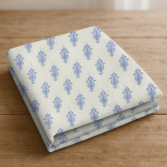 cotton Lawn Blue Ankle